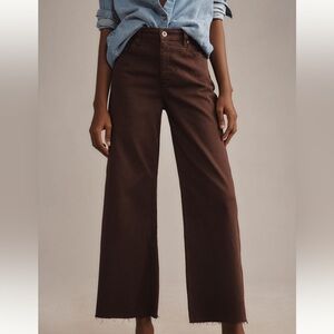 AG Saige High-Rise Crop Wide-Leg Jeans